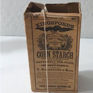 Kingsford's Corn Starch Box dating back to the 20th mid-Century ~Vintage~